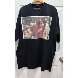 Vintage Y2K Tupac Shakur Deluxe Red Wings Shirt Rapper Death Row Records 3XL